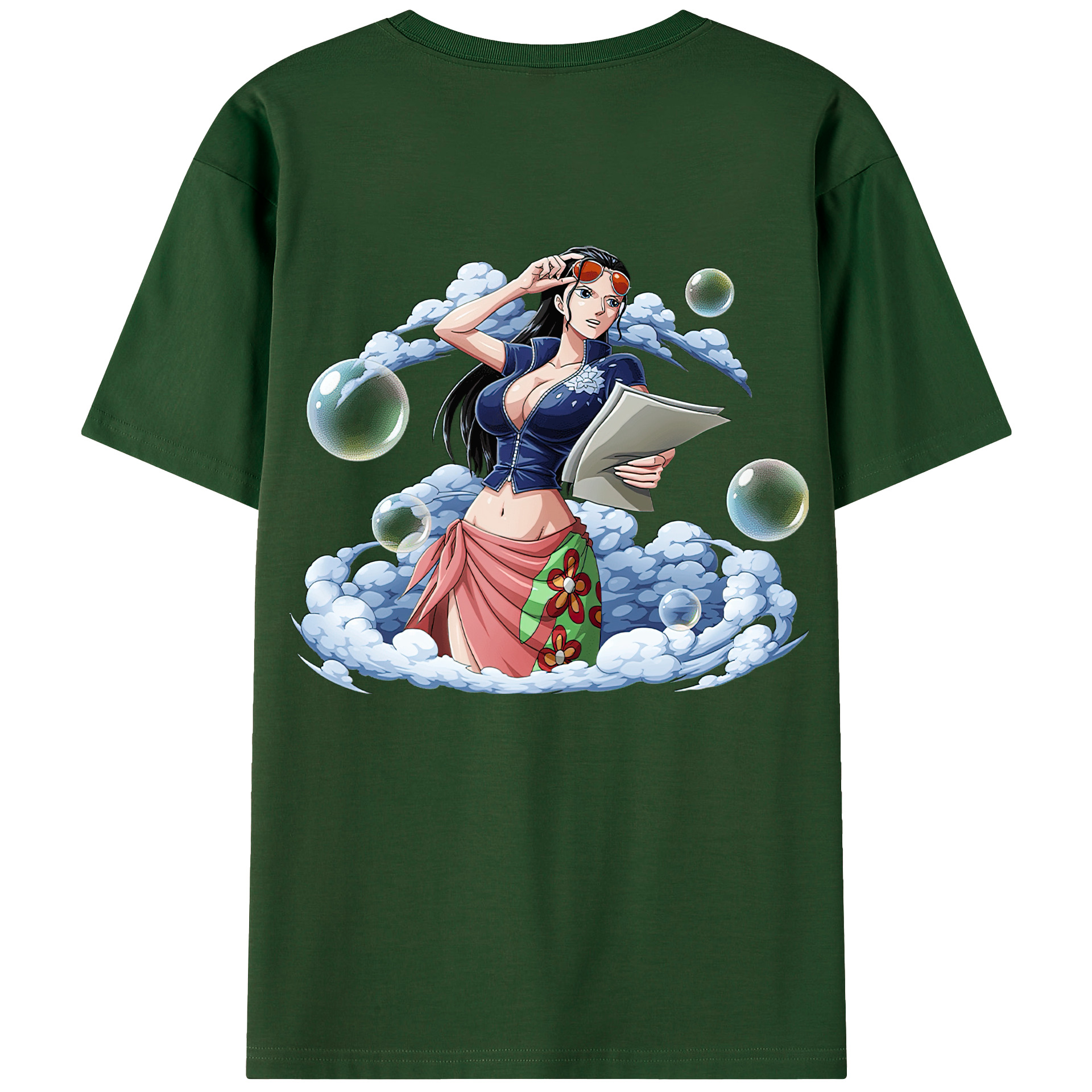 ワンピース ニコ・ロビン ONE PIECE Nico Robin 綿100％半袖Tシャツ（背面プリント）